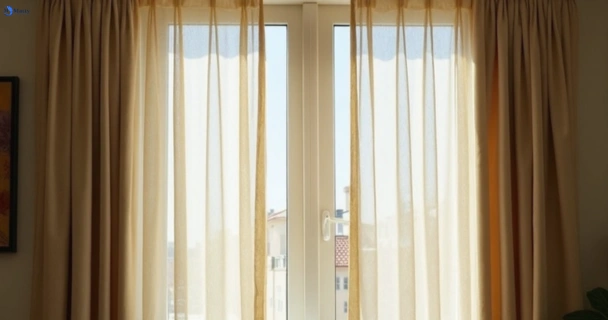Dusty and dull curtains in breamlea-vic before steam cleaning